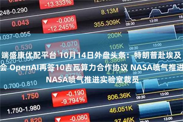 端盛康优配平台 10月14日外盘头条：特朗普赴埃及主持和平峰会 OpenAI再签10吉瓦算力合作协议 NASA喷气推进实验室裁员