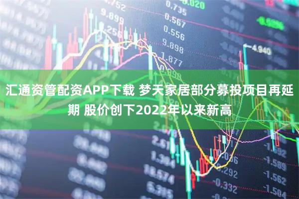 汇通资管配资APP下载 梦天家居部分募投项目再延期 股价创下2022年以来新高