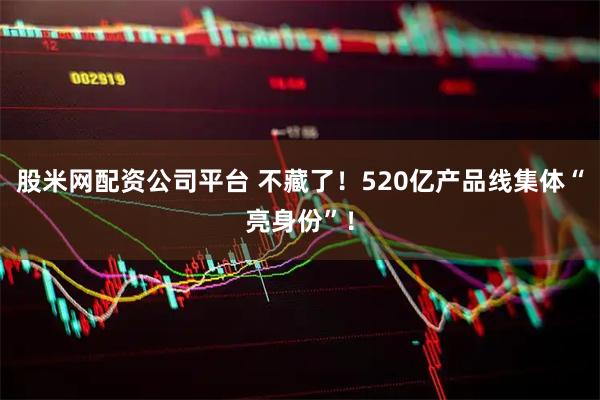 股米网配资公司平台 不藏了！520亿产品线集体“亮身份”！